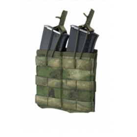 Подсумок для 2х магазинов АК без клапана АКМ 2 MOLLE цв. мох
