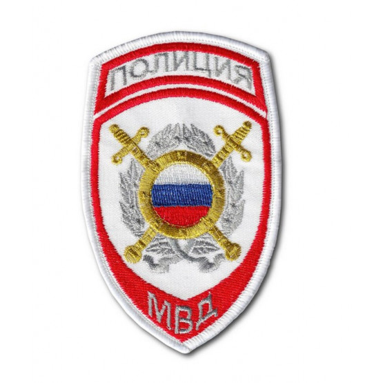 Шеврон ФЛАГ с липучкой белый