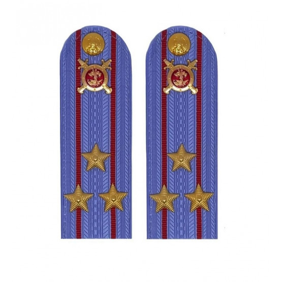 Погоны Полиция укомплектованные голубые полковник пластик