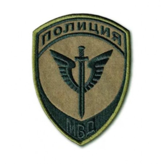 Шеврон Полиция СПЕЦНАЗ без липучки олива