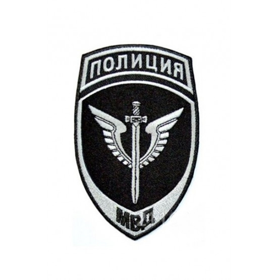 Шеврон Полиция СПЕЦНАЗ с липучкой черный